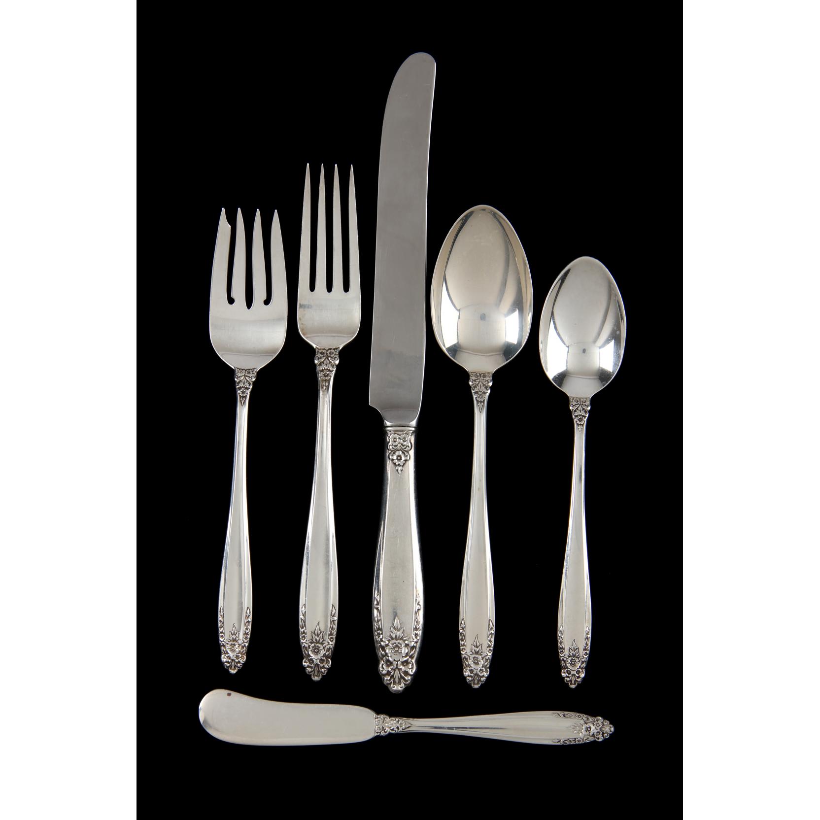 Appraisal: International Prelude Sterling Silver Flatware Service piece service for twelve