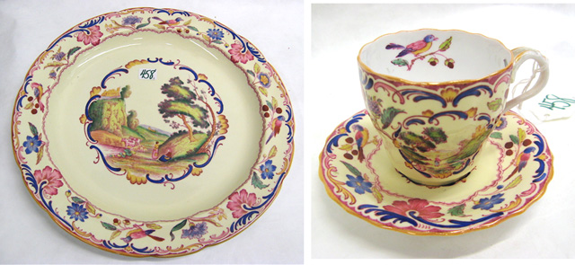 Appraisal: THREE PIECES COPELAND SPODE CHINA in the Spode's Gobelin pattern