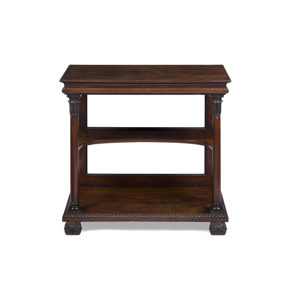 Appraisal: WILLIAM IV MAHOGANY CONSOLE TABLE EARLY TH CENTURY the rectangular