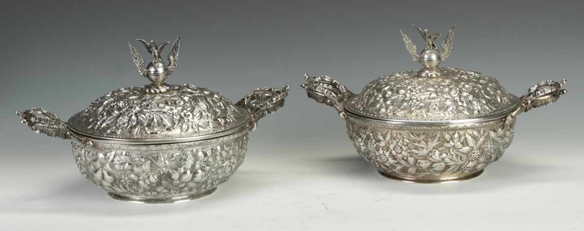 Appraisal: A Fine Pair of S Kirk Sons Heavy Repousse Vegetable