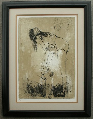 Appraisal: JANSEM Jean French - ''Dancer'' Etching sight size '' x