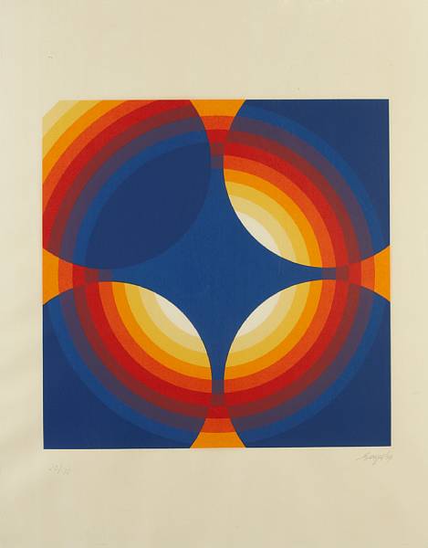 Appraisal: Herbert Bayer German American - One Reversed Screenprint in colors