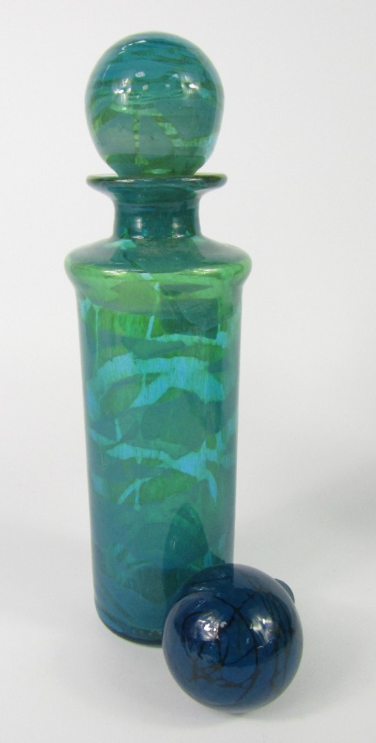 Appraisal: A Michael Harris Mdina glass Ming decanter and stopper of