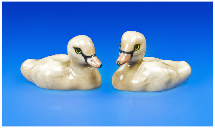 Appraisal: Beswick Bird Figures Minutures in total Cygnet facing left Model