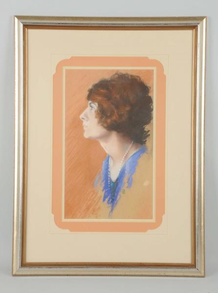 Appraisal: Pastel Drawing Of Woman This drawing of a woman is