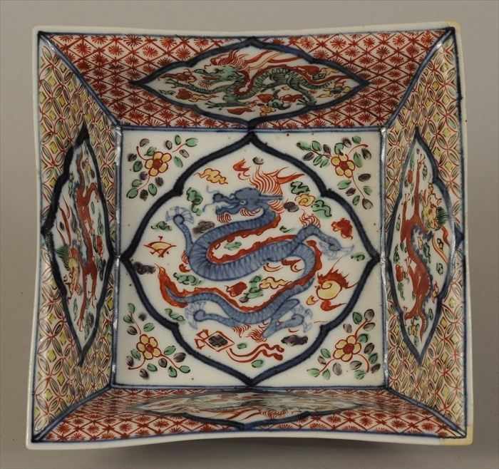 Appraisal: CHINESE PORCELAIN SQUARE DISH x x in