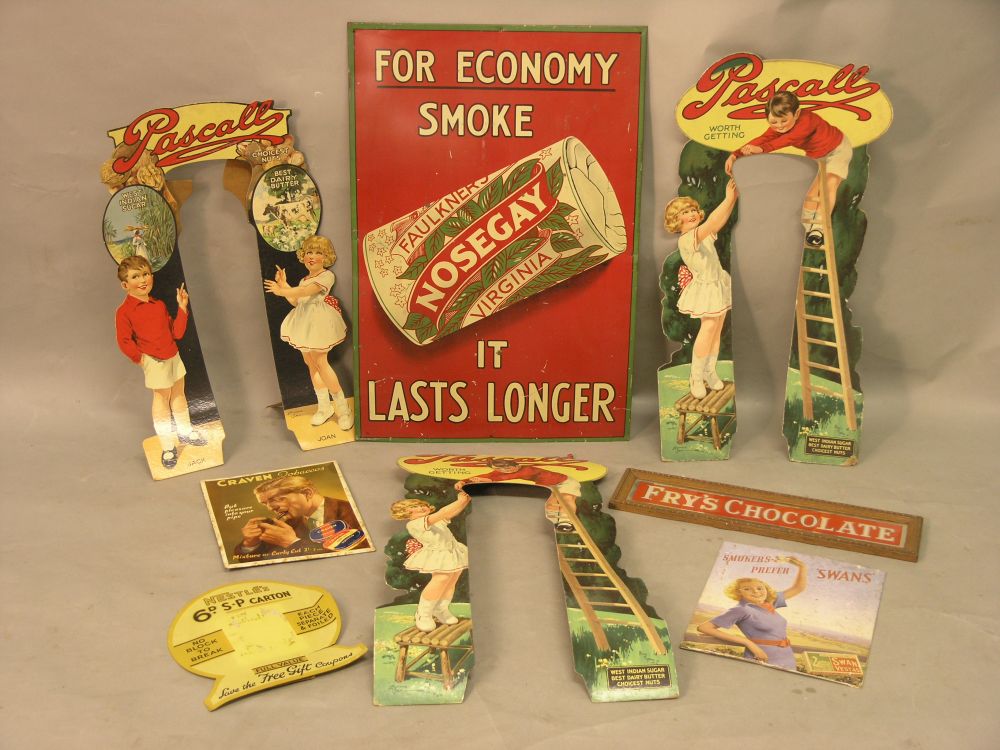 Appraisal: A small collection of confectioner's advertising material brands include Pascall