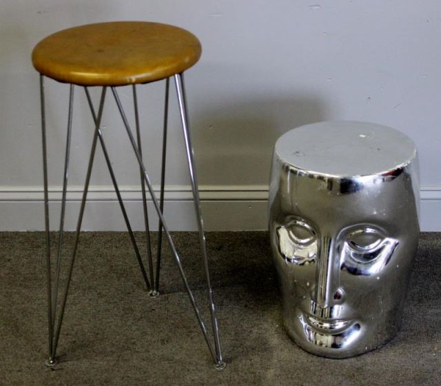 Appraisal: Chrome Stool Lot Including Phillipe Starck for Xo Chrome face