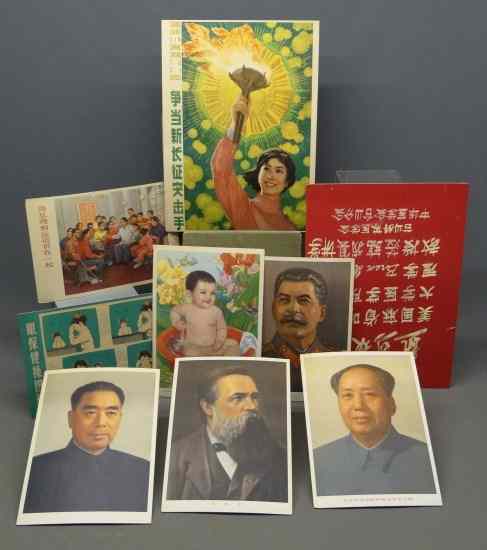 Appraisal: Lot vintage Communist posters including Mao Stalin Marx etc Ranging