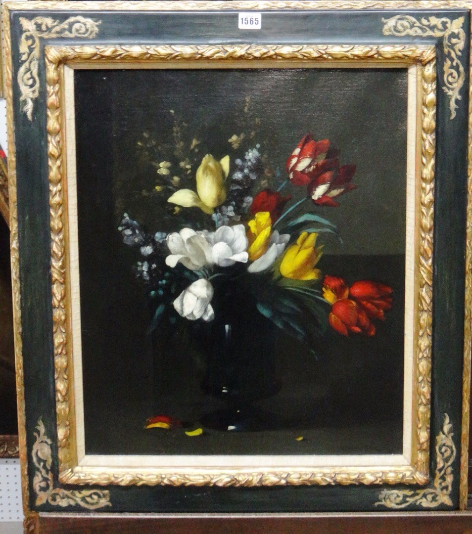 Appraisal: Germain Th odore Ribot - Still life oil on canvas