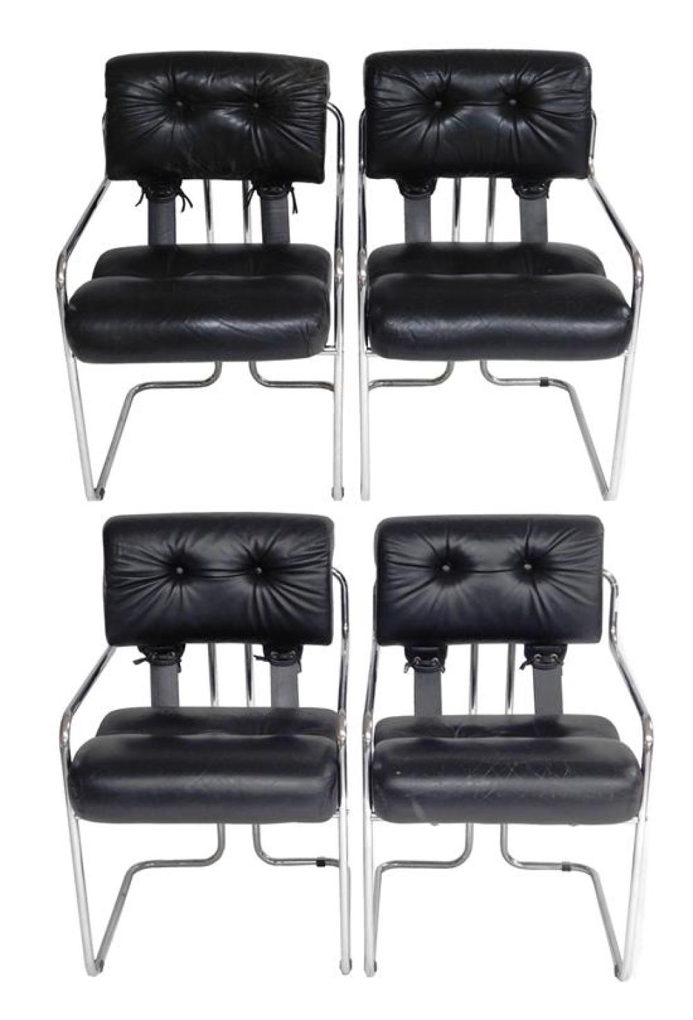 Appraisal: Four Italian Tucroma Mid-Century modern armchairs by Mariani designed in