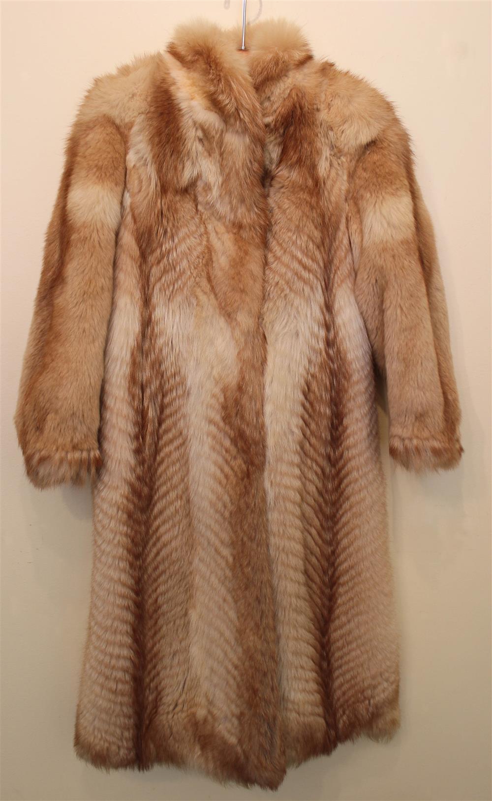 Appraisal: RED FOX FULL LENGTH COAT the red fox coat is