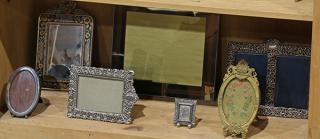 Appraisal: lot of Group of picture frames including several silvered examples