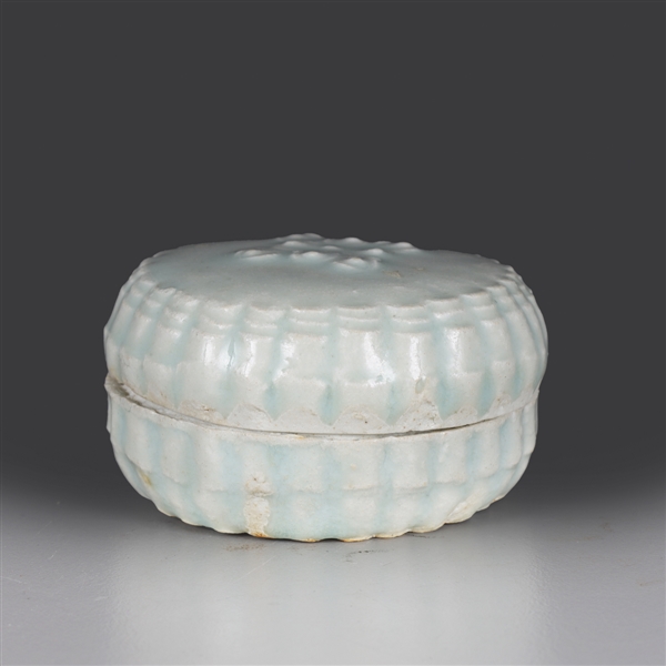 Appraisal: Chinese Song Dynasty Qingbai glazed ceramic circular form box with