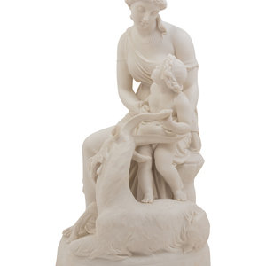 Appraisal: A Copeland Parianware Figural Group Depicting The Infancy of Jupiter