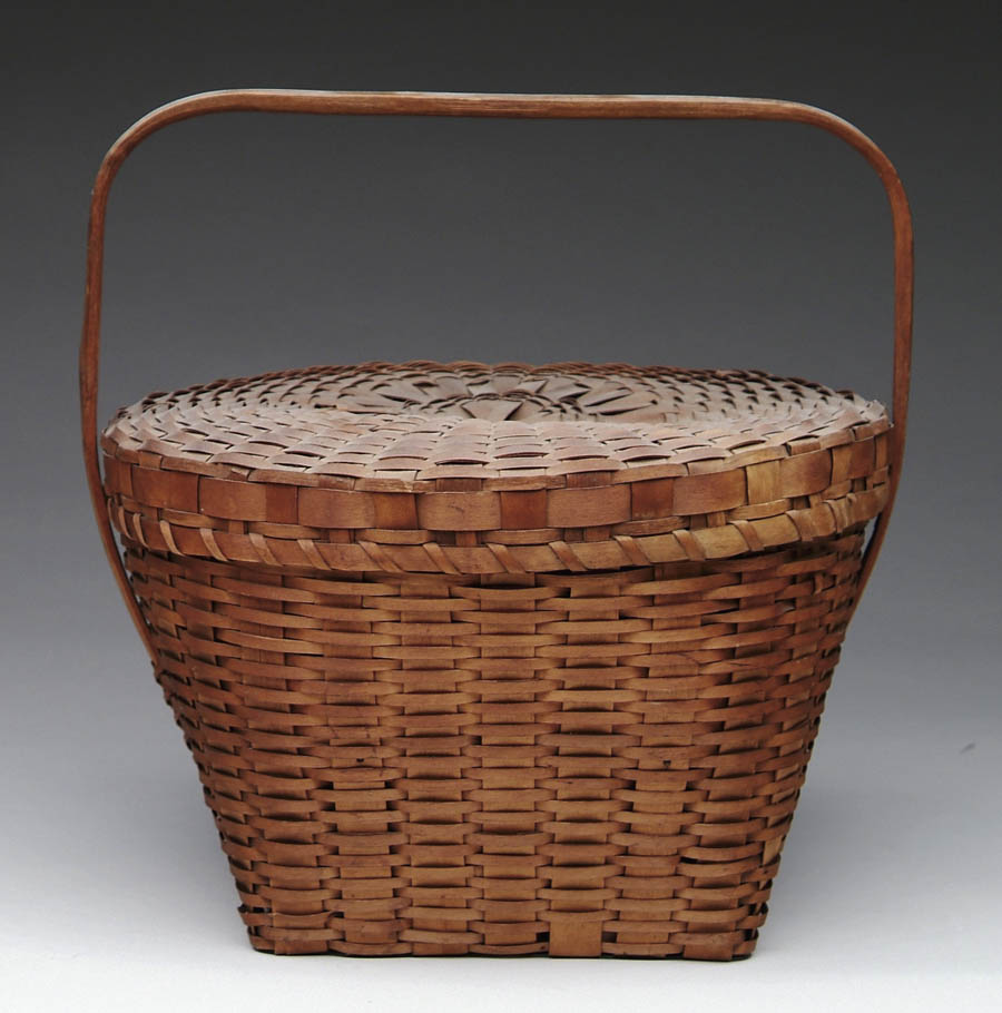 Appraisal: INTERESTING AND FINE FITTED HANDLED COVERED PICNIC BASKET Square base