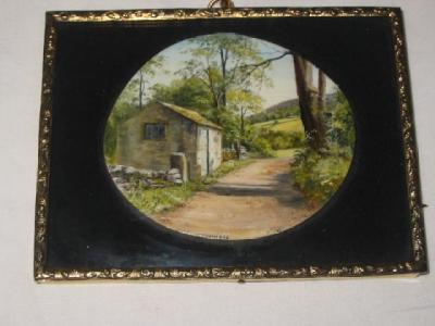 Appraisal: JOHN DEAN Howgill Near Appletreewick signed oval on ivory and