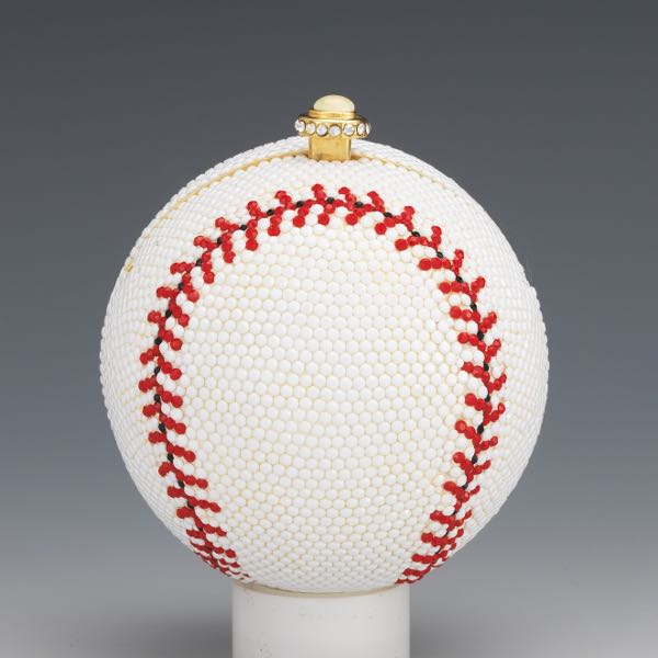 Appraisal: KATHRINE BAUMANN BEVERLY HILLS LIMITED EDITION BASEBALL MINIAUDIERE An Evening