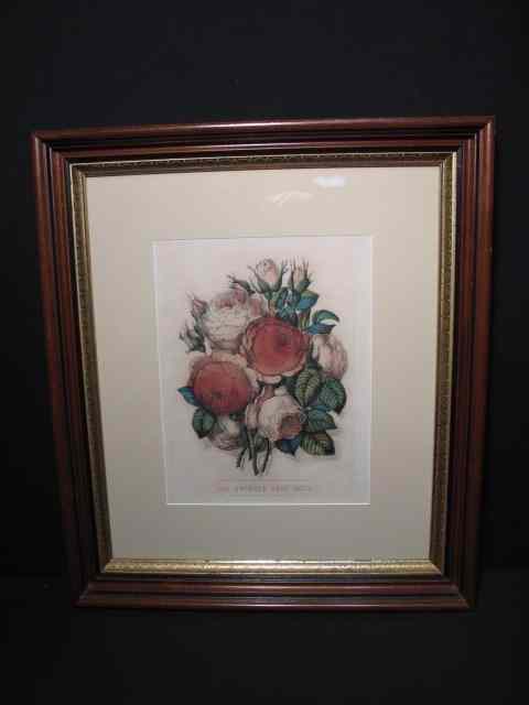 Appraisal: Hand colored original Currier Ives print Some toning some fading