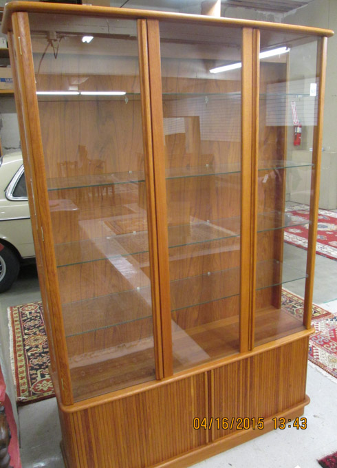 Appraisal: DANISH MID-CENTURY MODERN STYLE TEAK CHINA CABINET Dyrland Furniture Co