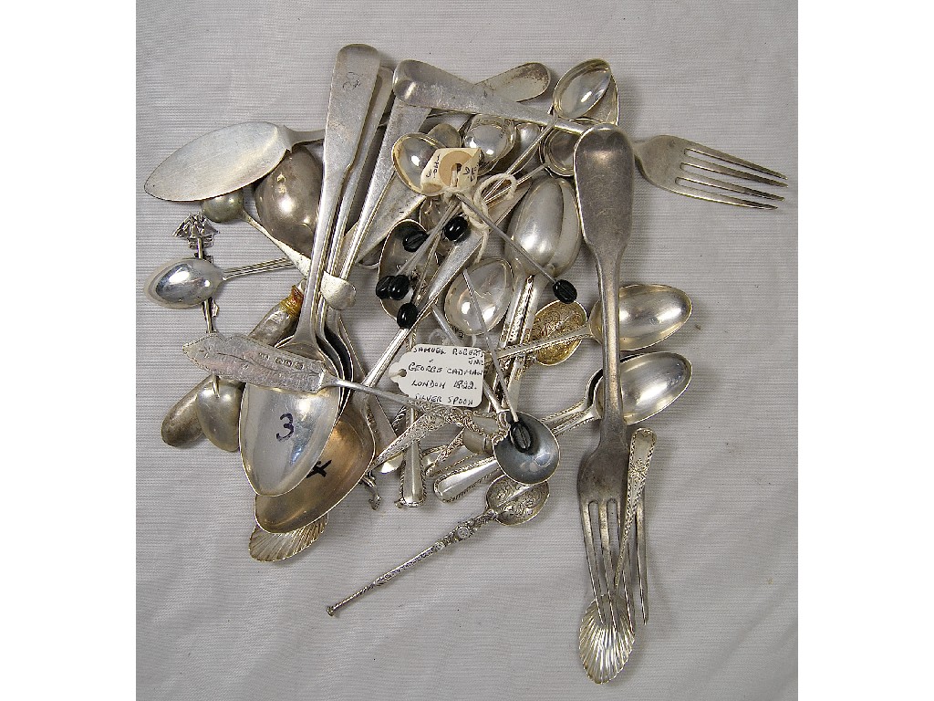 Appraisal: Mixed collection of William IV and later silver spoons and