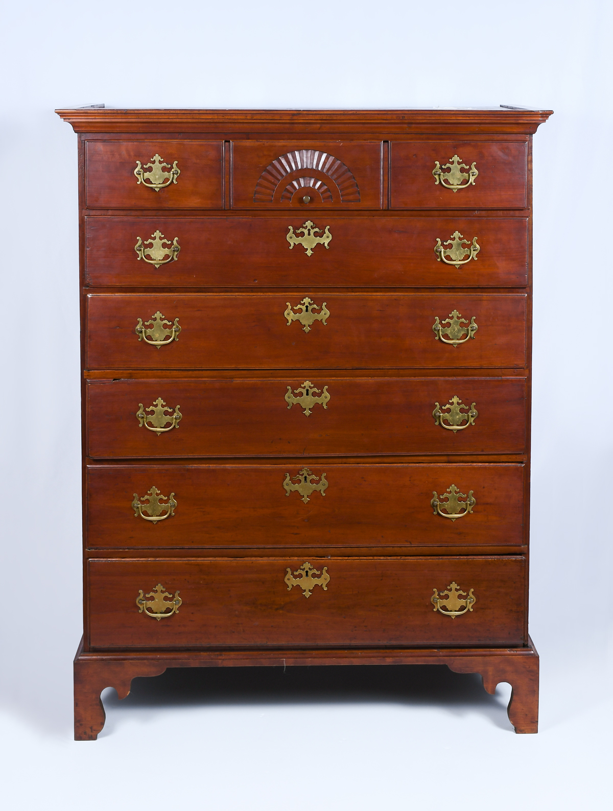 Appraisal: LATE TH-CENTURY SIX DRAWER CHEST Mid- 's six drawer cheat