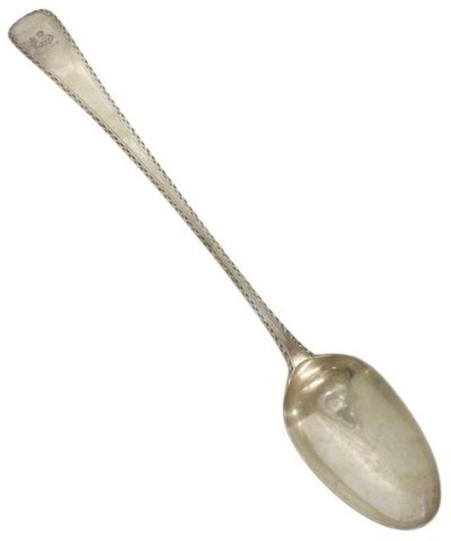 Appraisal: English George III period sterling silver stuffing dressing spoon William