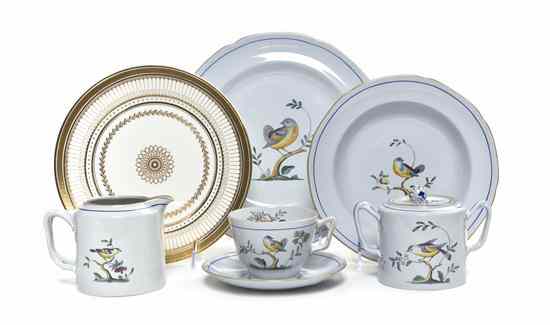 Appraisal: A Partial English Porcelain Dinner Service Spode in the Queens