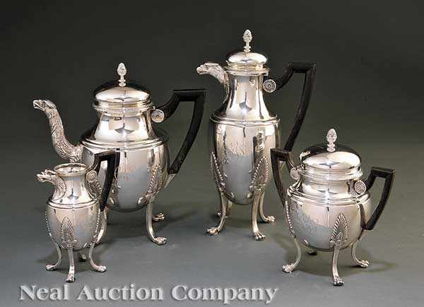 Appraisal: A French First Standard Silver Coffee and Tea Service in