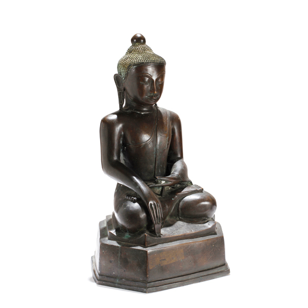 Appraisal: Large Chinese bronze seated Buddha figure H