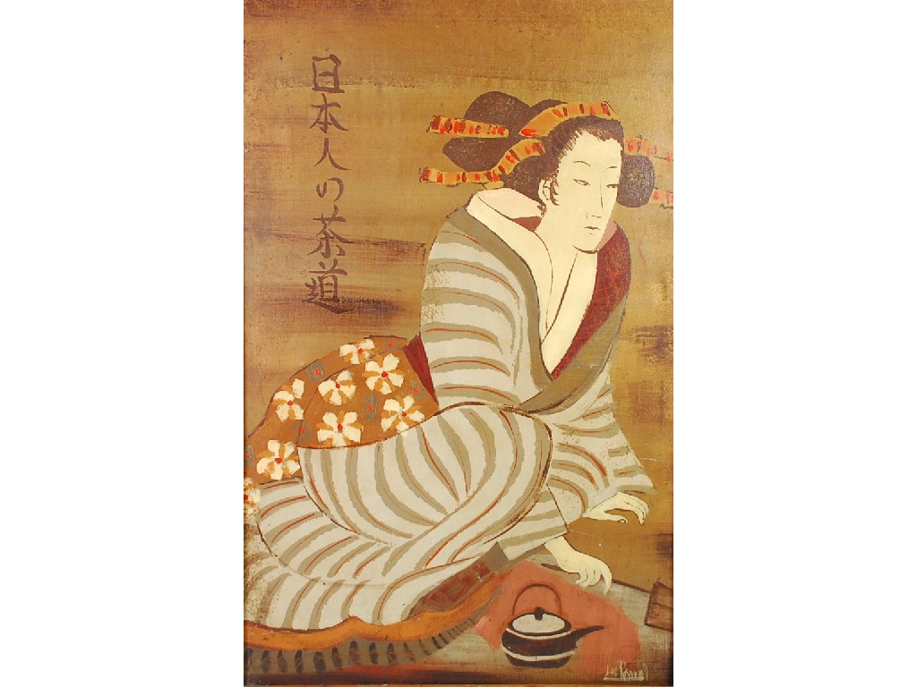 Appraisal: LEE REYNOLDS BURR b American OIL ON CANVAS Japanese Geisha