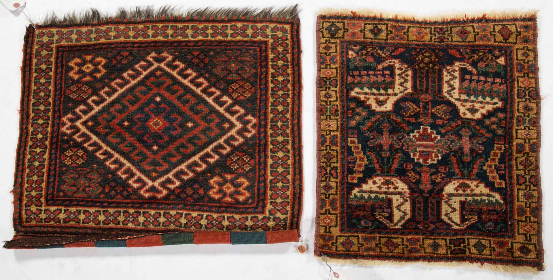 Appraisal: Two Antique Kashkai scatter rugs Persia Circa each approximately x