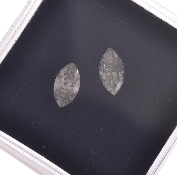 Appraisal: TWO LOOSE MARQUISE CUT DIAMONDS TOTALLING APPROXIMATELY CT TWO LOOSE