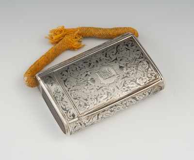 Appraisal: A Russian Niello Silver and Gold Wash Tobacco Box by