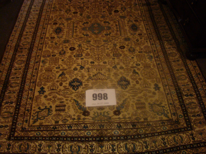 Appraisal: Semi-Antique Persian Afshar Carpet ' x '