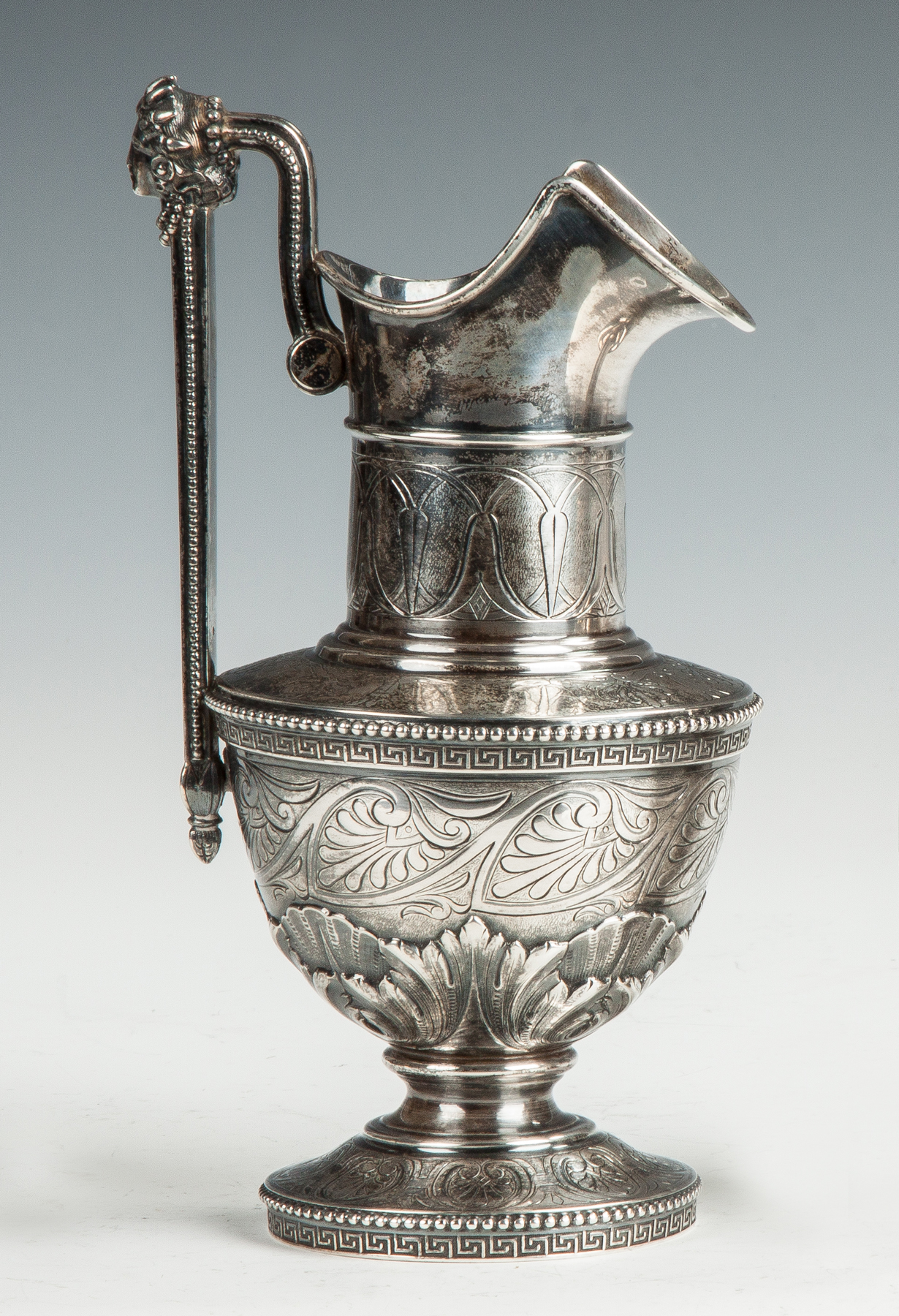 Appraisal: Tiffany Co Sterling Silver Ewer Hand chased engraved design with