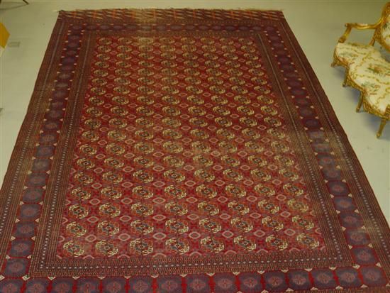 Appraisal: Bokkhara Wool on Cotton Oriental Rug Pakistan mid th Century