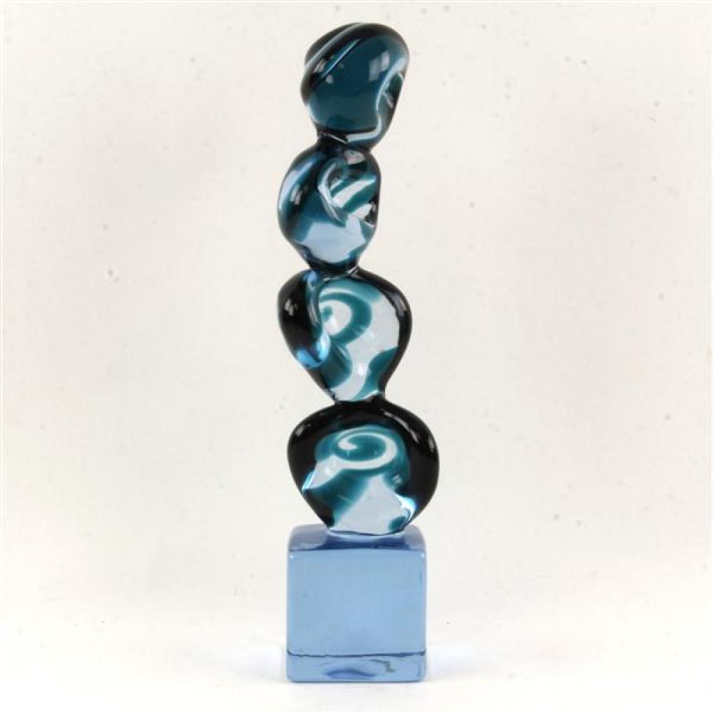 Appraisal: MURANO ART GLASS OBELISK MODERNIST SCULPTURE POSSIBLY LUCIANO GASPARI SALVIATI