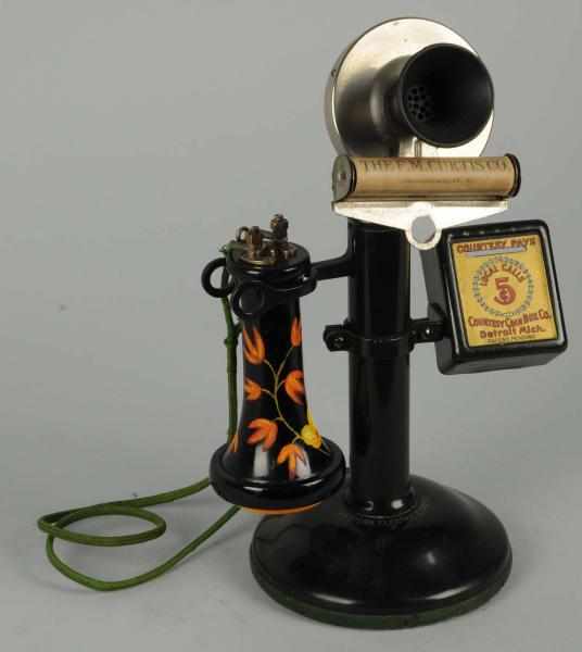 Appraisal: Western Electric Manual Stick Telephone Circa black brass nickeled head