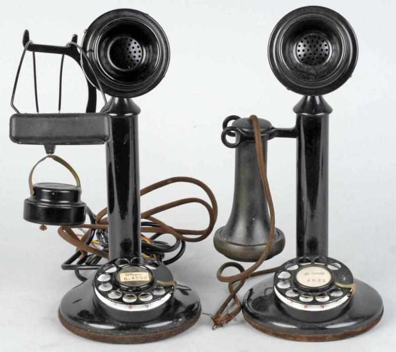 Appraisal: Lot of Western Electric Dial Stick Telephones Description Circa Both