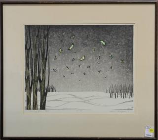 Appraisal: Japanese Print Inagaki Akemi Evening Gloom Inagaki Akemi Japanese b