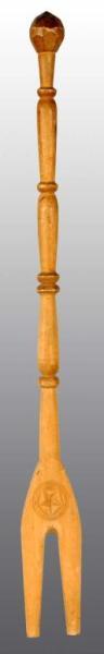 Appraisal: Folk Art Wooden Laundry Bride Stick Description th century Nice