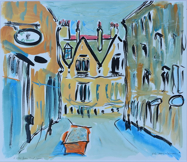 Appraisal: ELO ALLIA SCHINEMANN Contemporary A view from Oriel Square Oxford