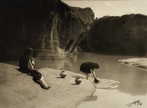 Appraisal: CURTIS EDWARD S - The Old Well of Acoma Sepia-tone