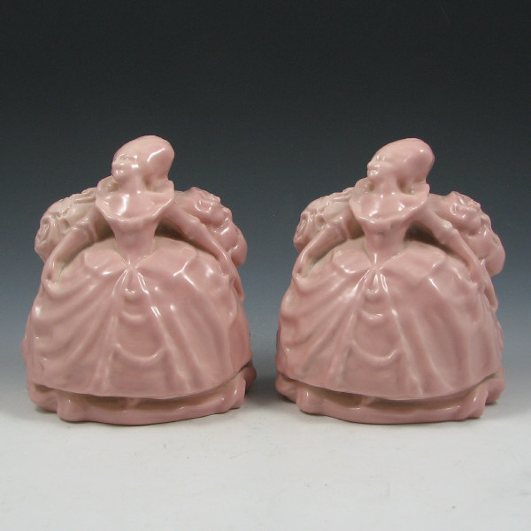 Appraisal: Pair of Rookwood Colonial Lady bookends from in pink high