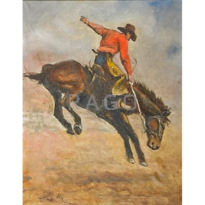 Appraisal: Fried Pal Hungarian American - Red s Bucking Horse Oil