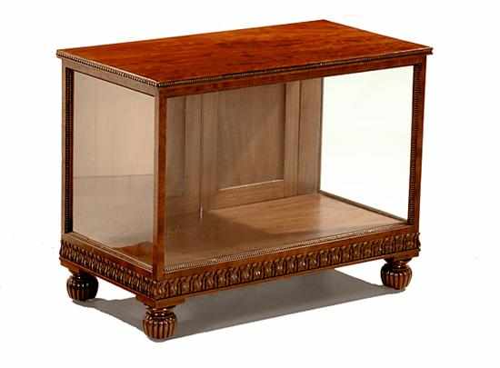 Appraisal: William IV carved mahogany display cabinet second quarter th century