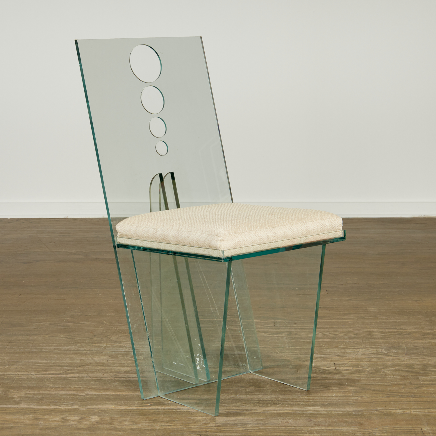 Appraisal: CHARLES HOLLIS JONES 'WISTERIA' CHAIR Introduced American Lucite with upholstered