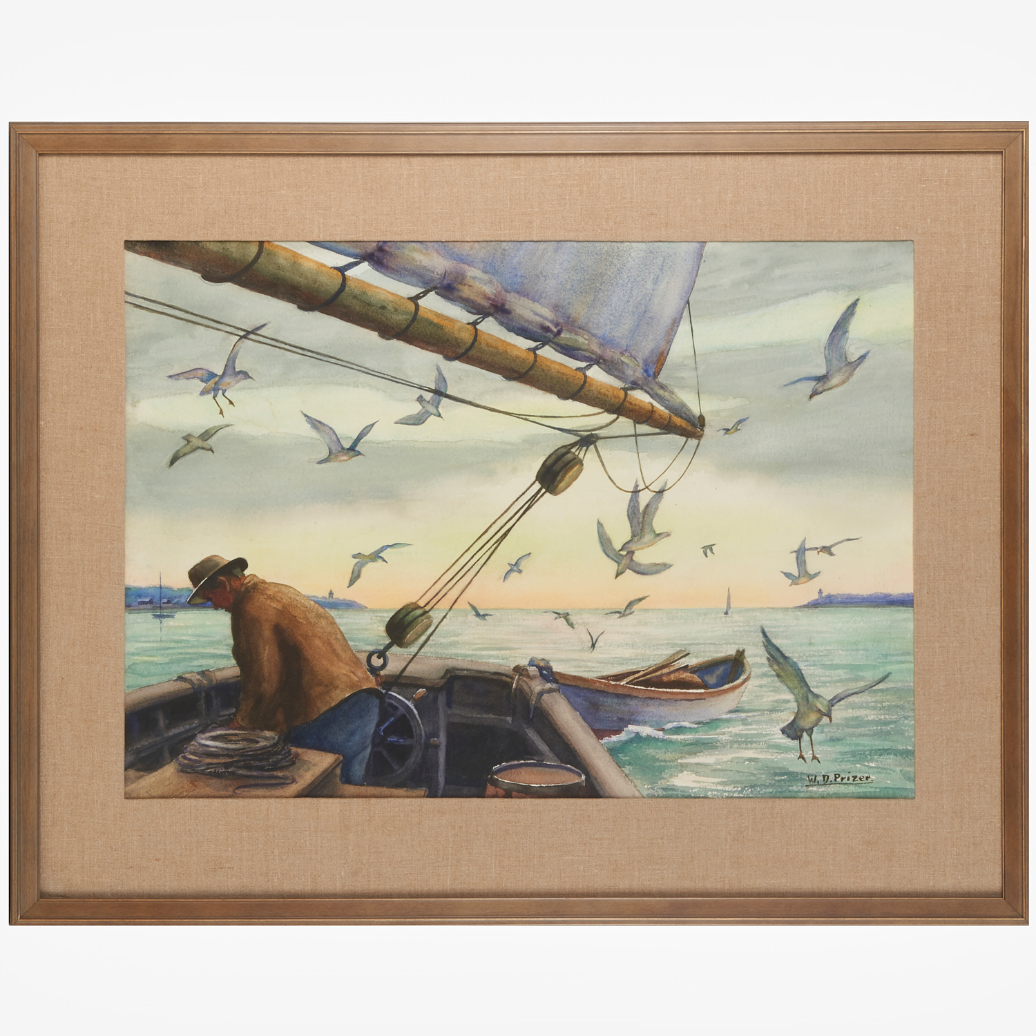 Appraisal: W D PRIZER MARITIME PAINTING W D Prizer American th