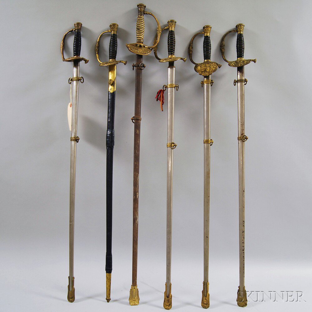 Appraisal: Six Assorted Swords including three Sons of Veterans swords with